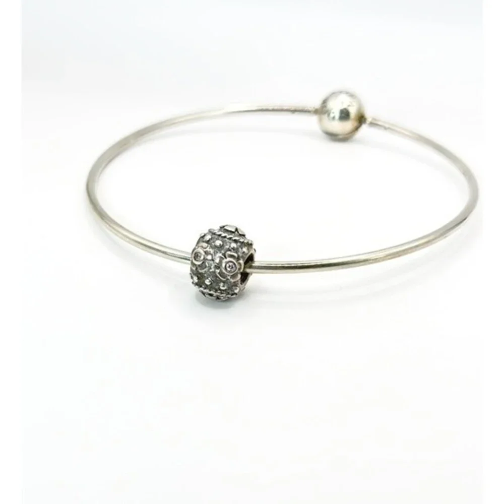 Pandora Easter Bunny Egg Holiday Bead With Clear Cubic Zirconia Authentic Charm